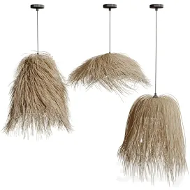 Moroccan wicker leaf pendant light